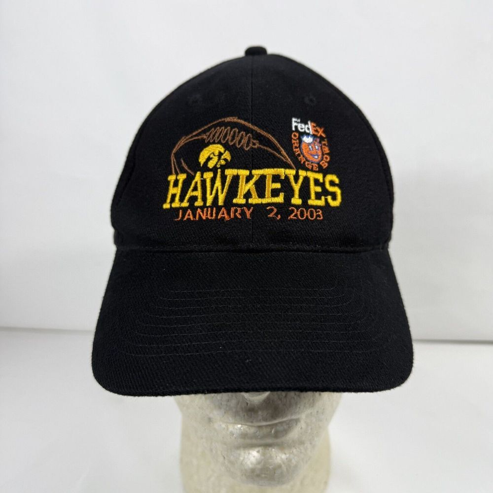 Iowa Hawkeyes‎ Football 2003 FedEx Orange Bowl Hat Strap Back Cap Head Shots